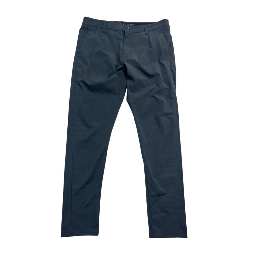 Vuori 34x32 Gray Aim Pants Slim Chino Golf Performance Stretch Flat Front Sport